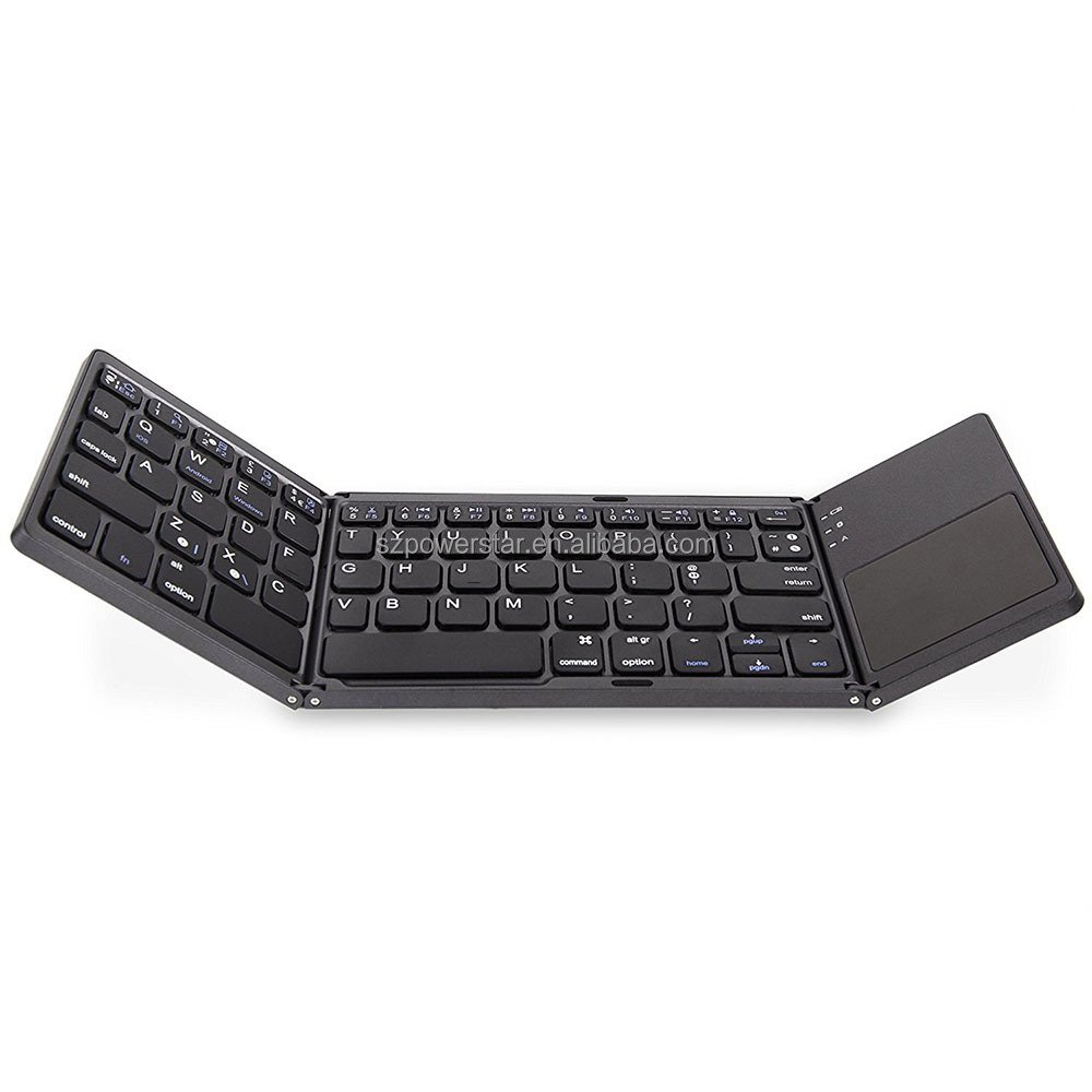 Wireless Bluetooth ultra-thin folding keyboard Portable touch keyboard for mobile phones, tablets and laptops