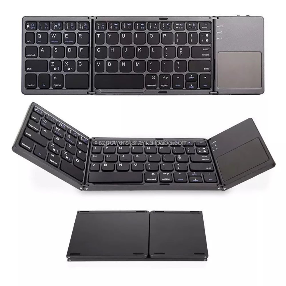 Wireless Bluetooth ultra-thin folding keyboard Portable touch keyboard for mobile phones, tablets and laptops