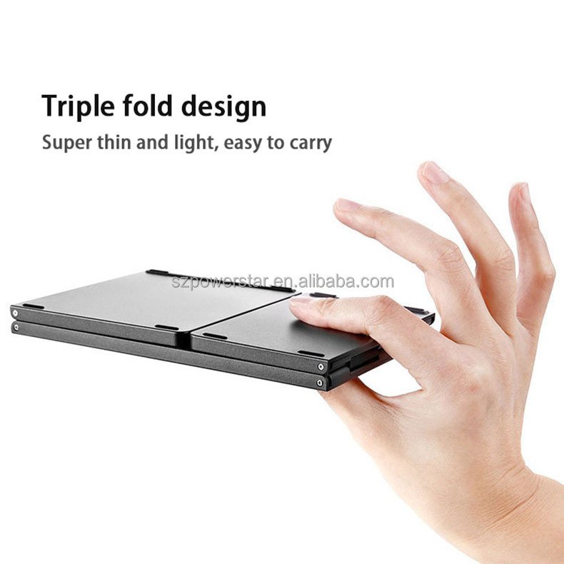 Wireless Bluetooth ultra-thin folding keyboard Portable touch keyboard for mobile phones, tablets and laptops