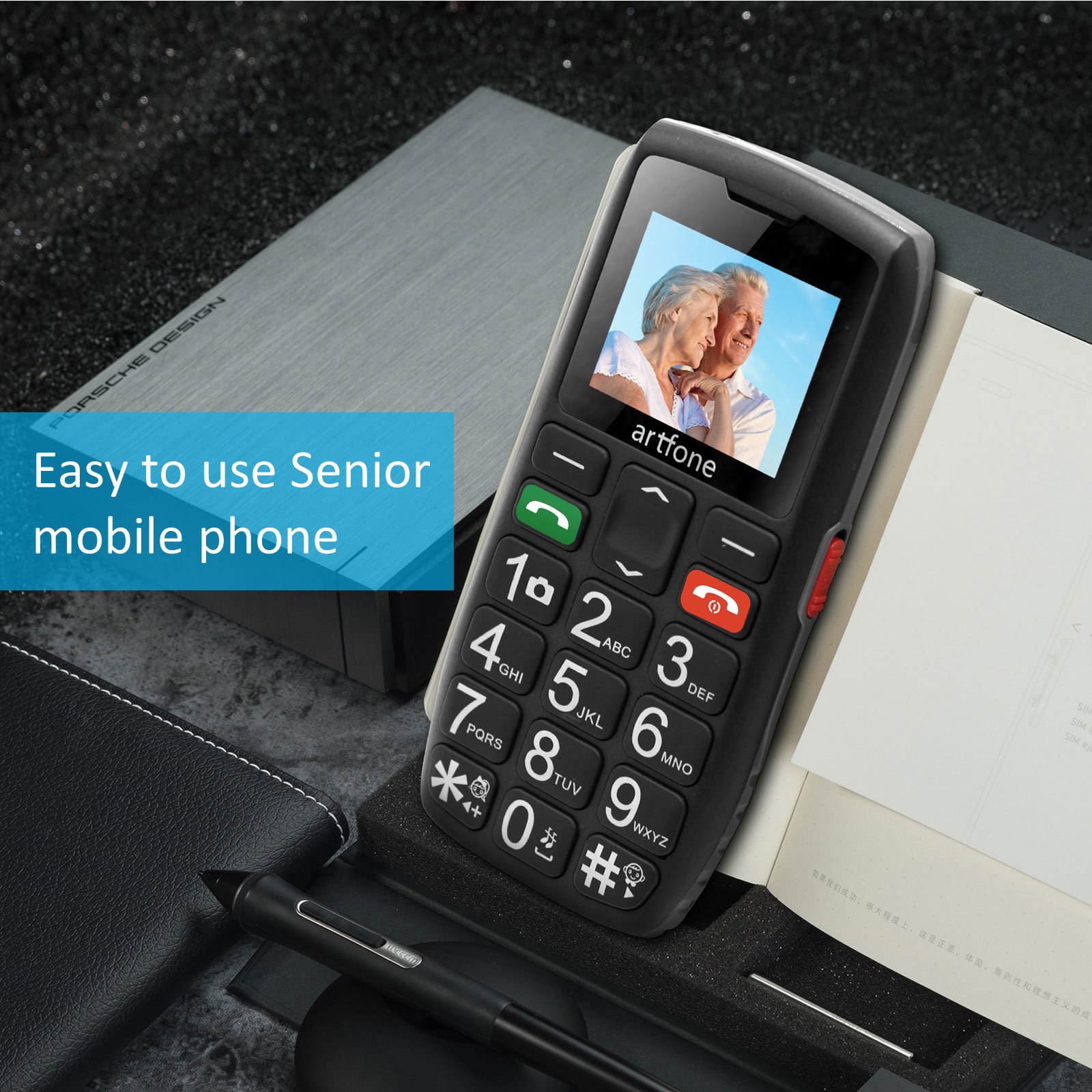 *artfone factory C1 bar phone 2g cellphones elderly big button phone for seniors phone feature