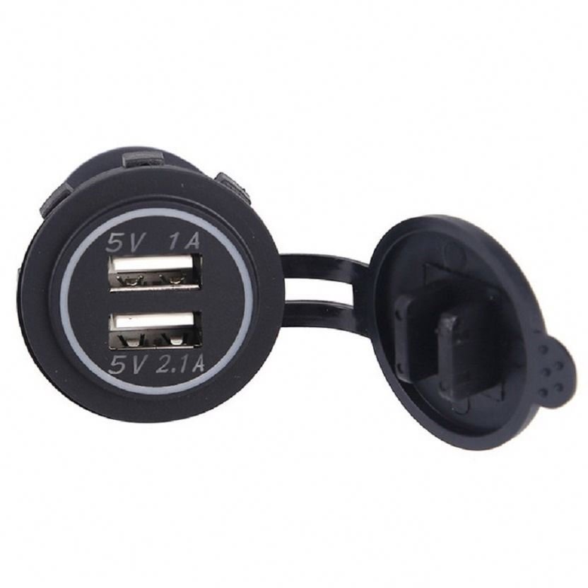 charger dual usb car waterproof dustproof dual USB halo car charger fast charger