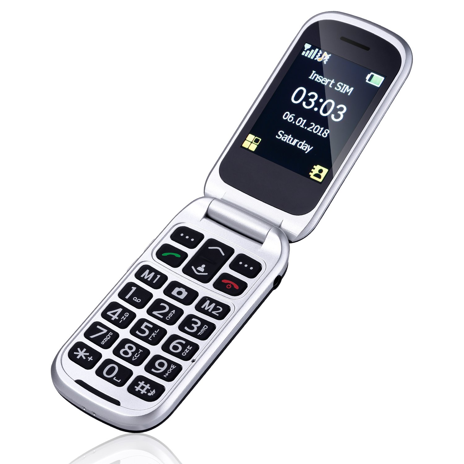 Senior product GSM dual sim dual screen folding mobile phones old man keypad senior flip phone with competitive price