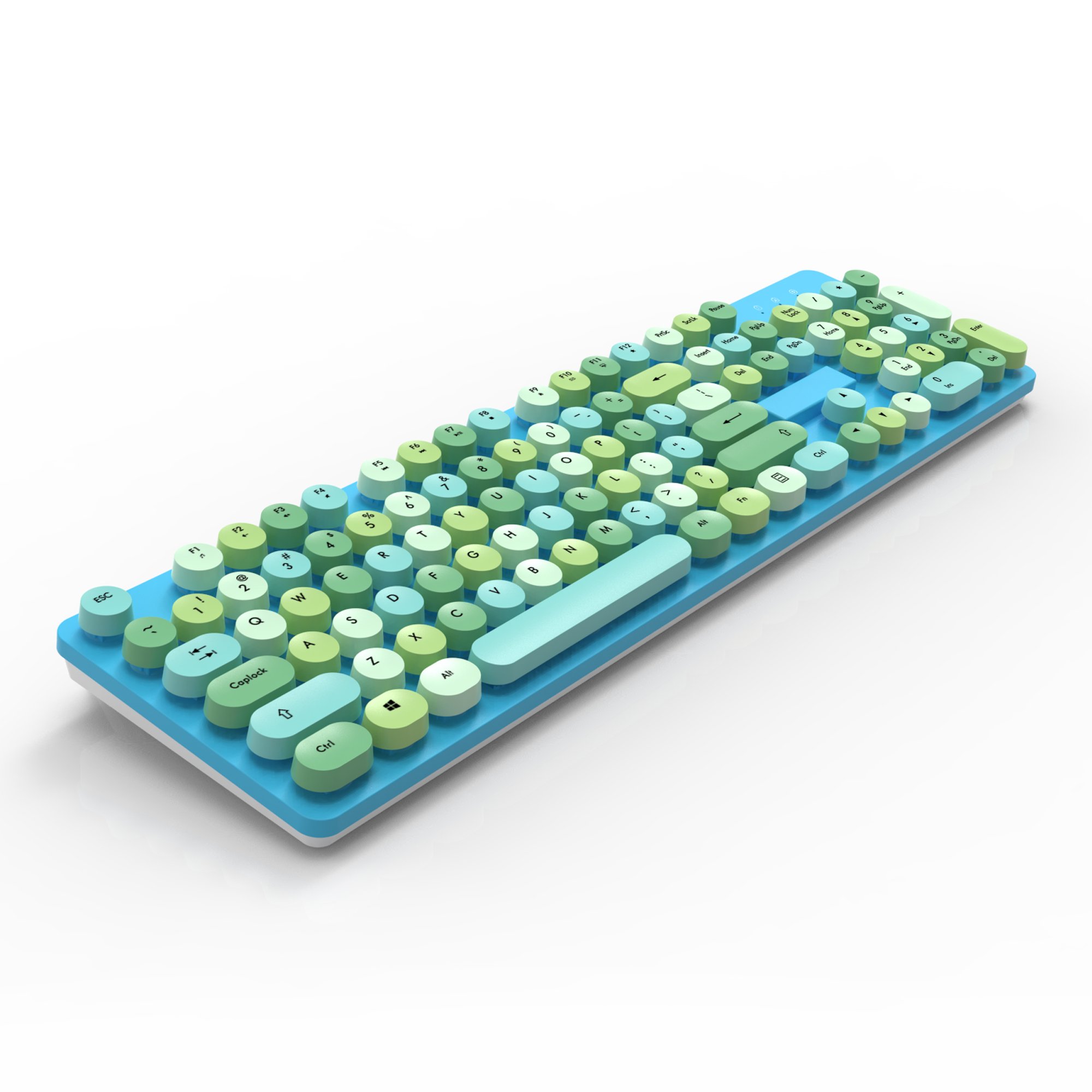 OEM Wireless Retro Punk Keyboard For Office Tablets Mobile Phones Laptop Girl Gift
