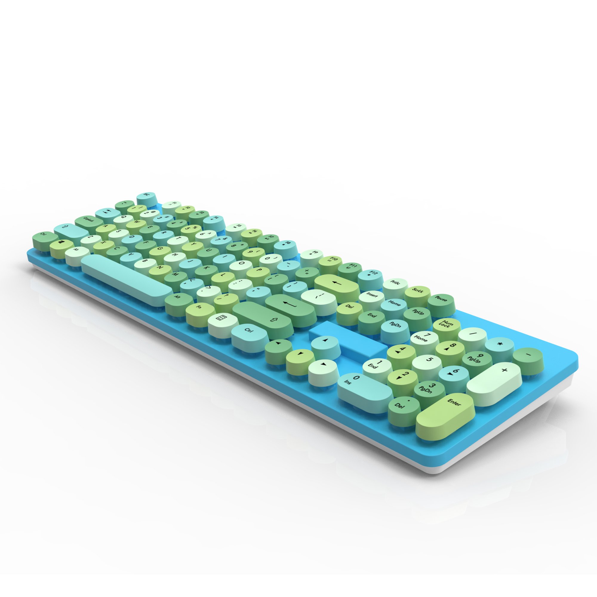 OEM Wireless Retro Punk Keyboard For Office Tablets Mobile Phones Laptop Girl Gift