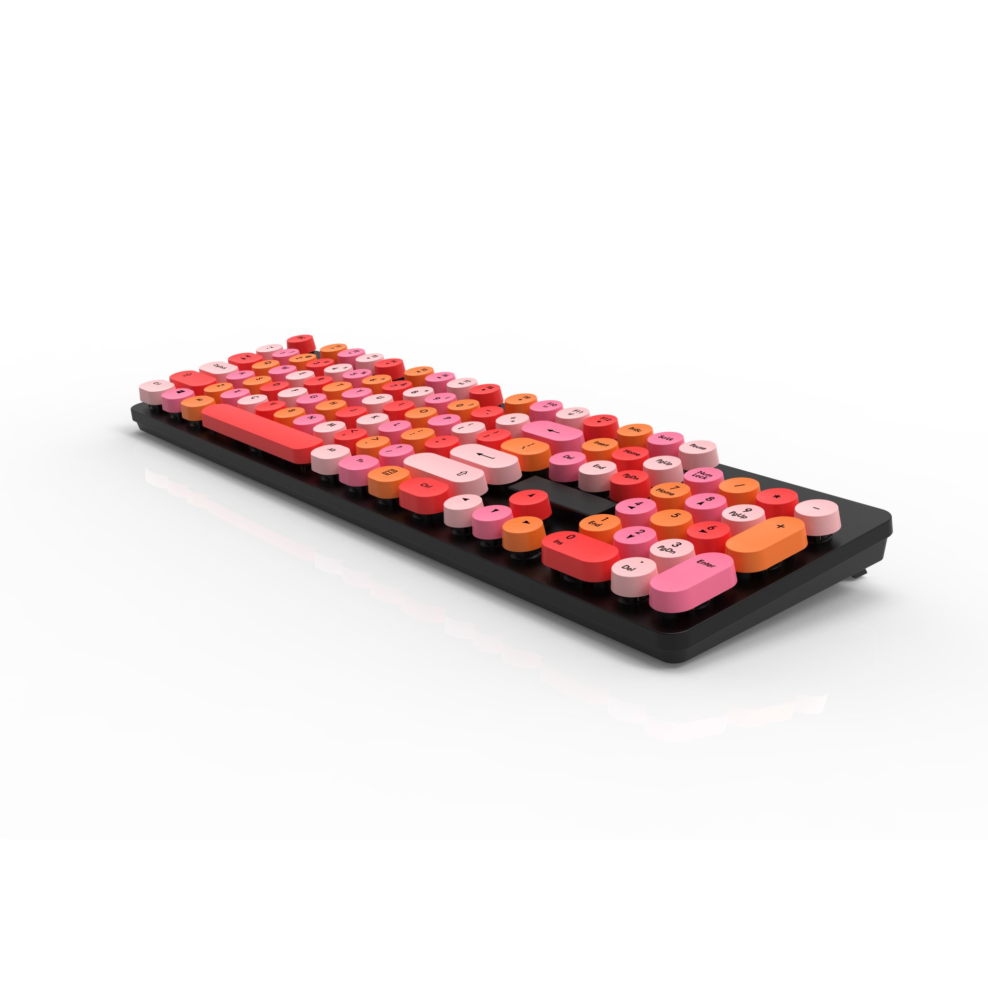OEM Wireless Retro Punk Keyboard For Office Tablets Mobile Phones Laptop Girl Gift