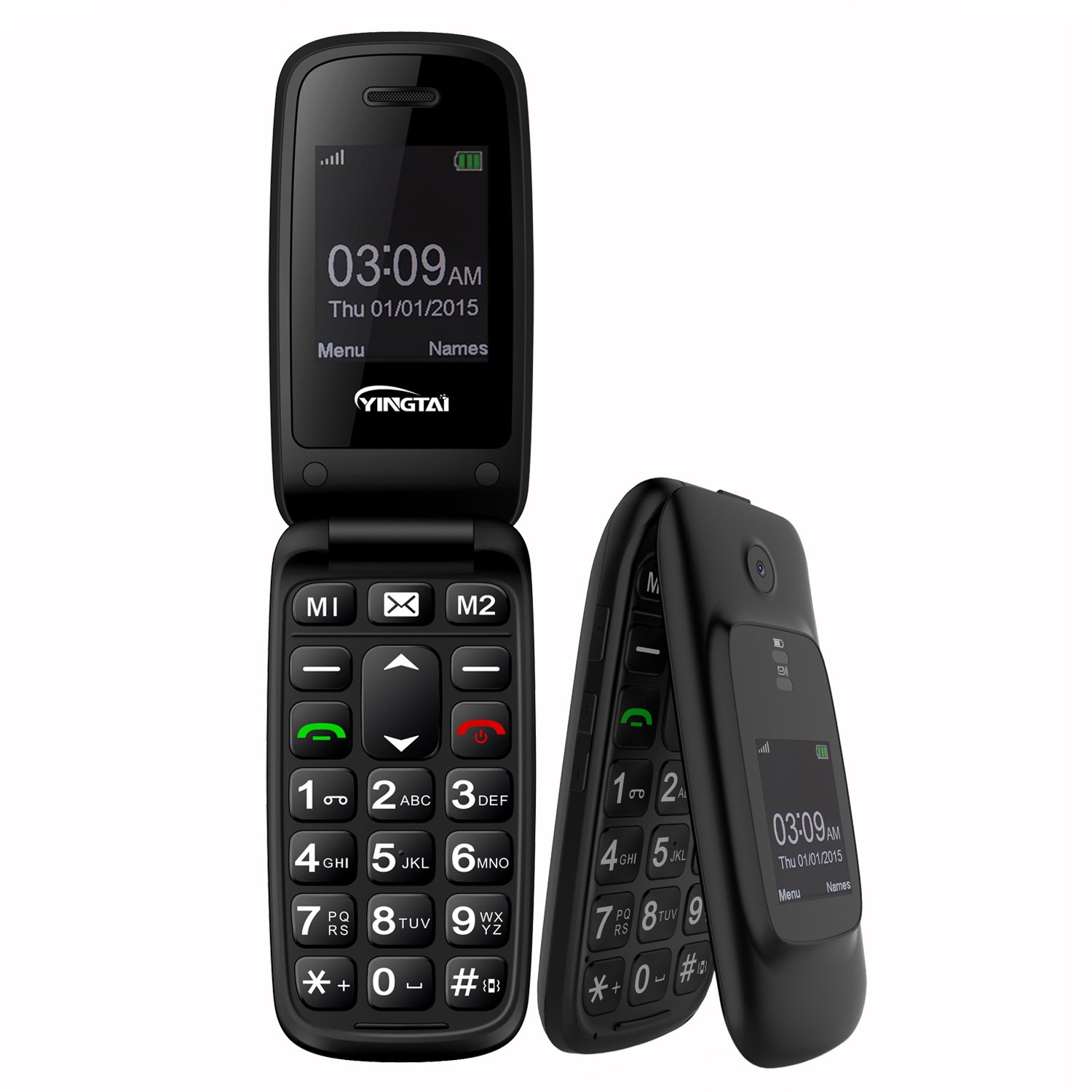 Factory price product high quality 2.0 inch GSM folding keypad dual screen quad band handy phone mobile phones senior phone