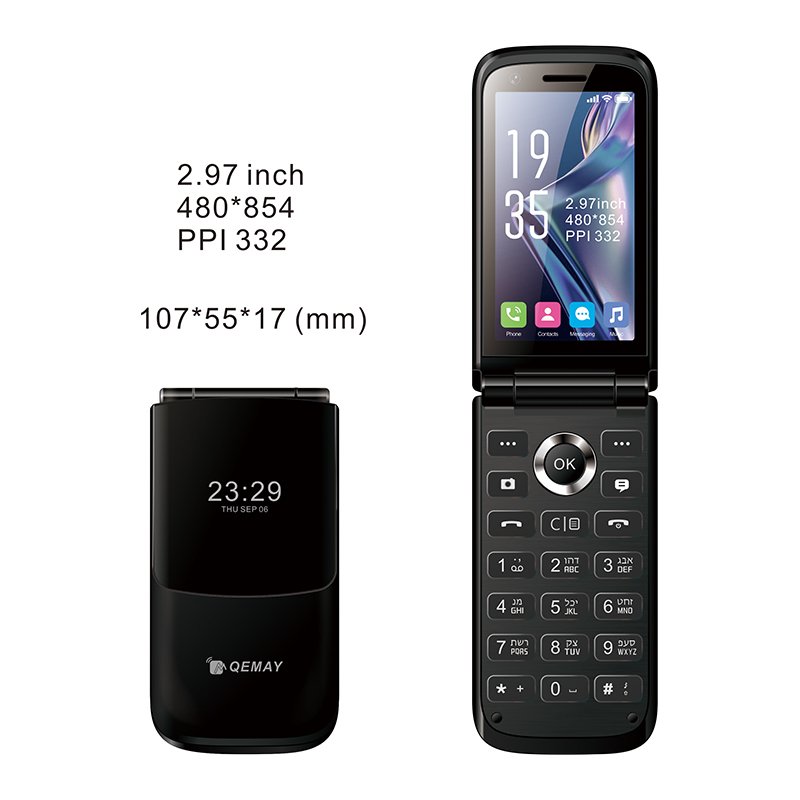 Direct Manufacturer Customized Unlocked Dual Screen High Quality Luxury Android Mobile 4G Keypad Flip Phones