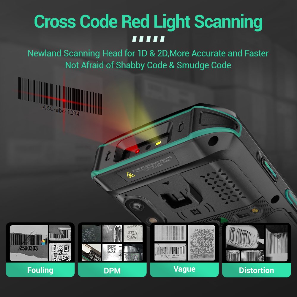 FYJ F9824 Keyboard Rugged Android 11 IP68 Handheld Barcode Scanner Touch Screen Mobile Computer PDA With Zebra Scanner
