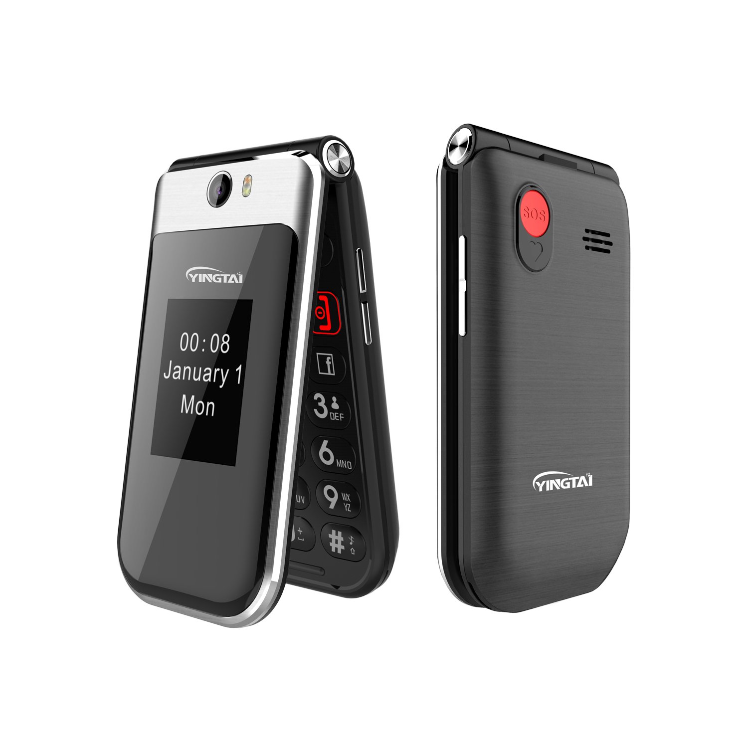 YING TAI OEM 2.8 inch 4G senior folding mobile phone android LTE big button keypad phone