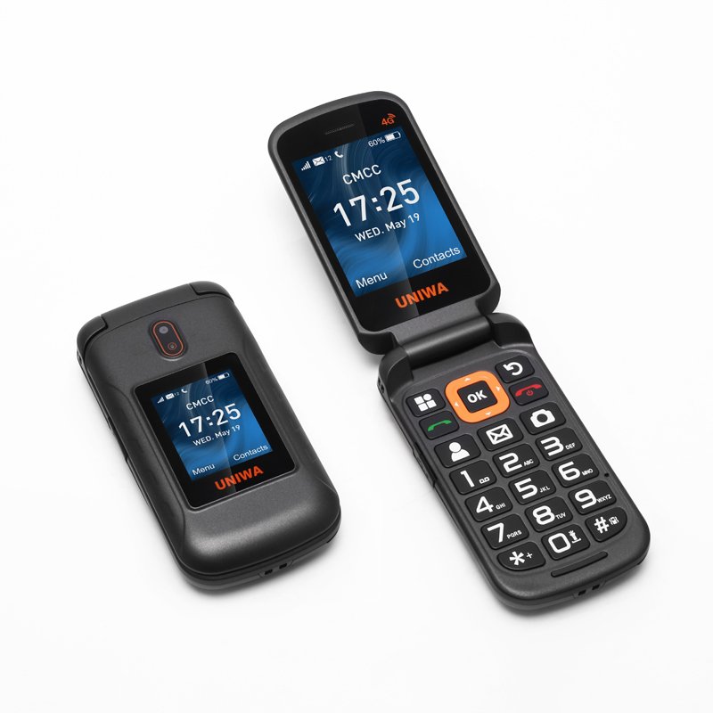 V909T Big Button Classic Senior Flip Phone 2.8" Basic Old Cellphone SOS Keypad 4G Simple Elderly Feature Mobile Phone