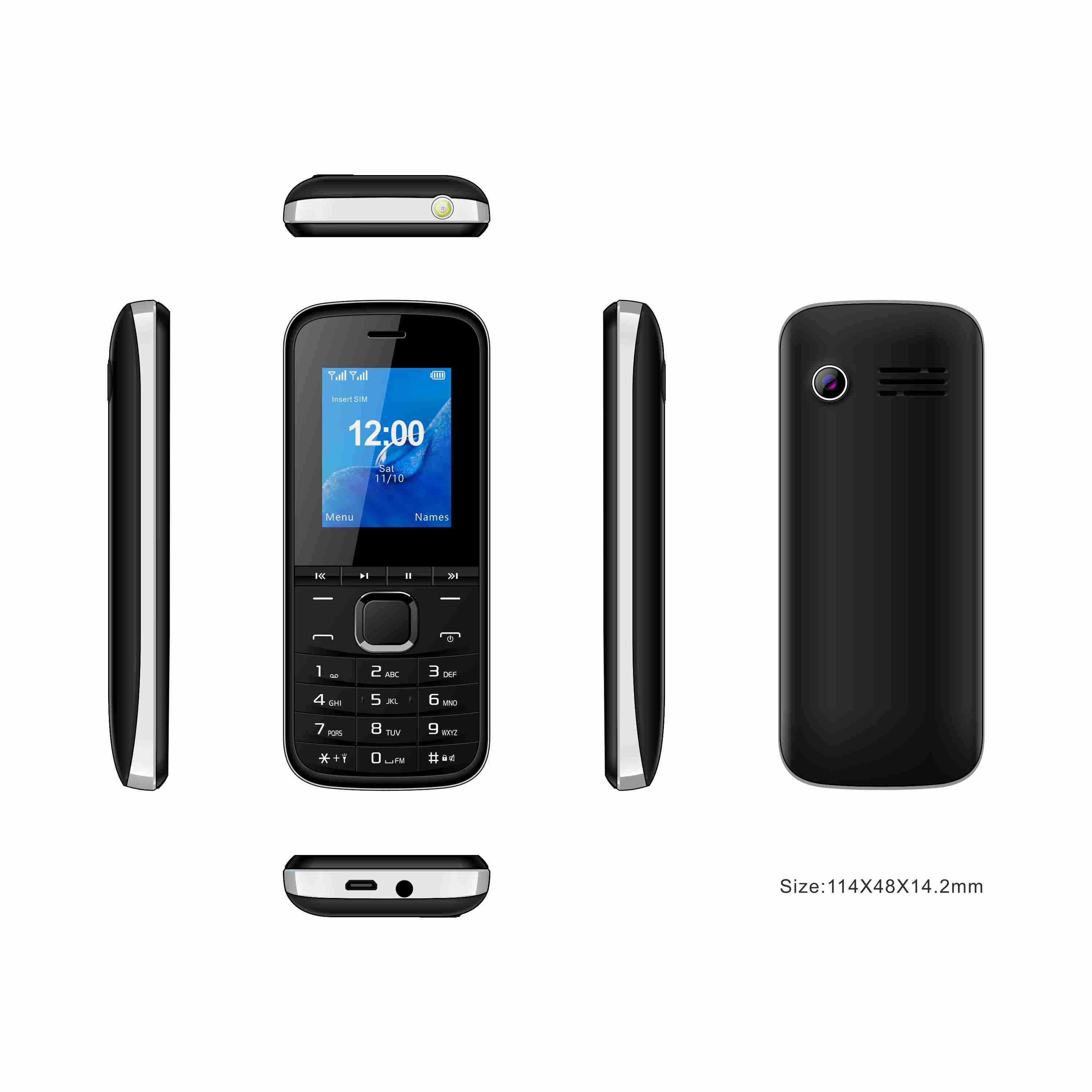 2023 Lowest Price Single Core 1. 77 Inch Very Low Cost Unlocked Basic Unique Keypad Mobile Phones MG1806