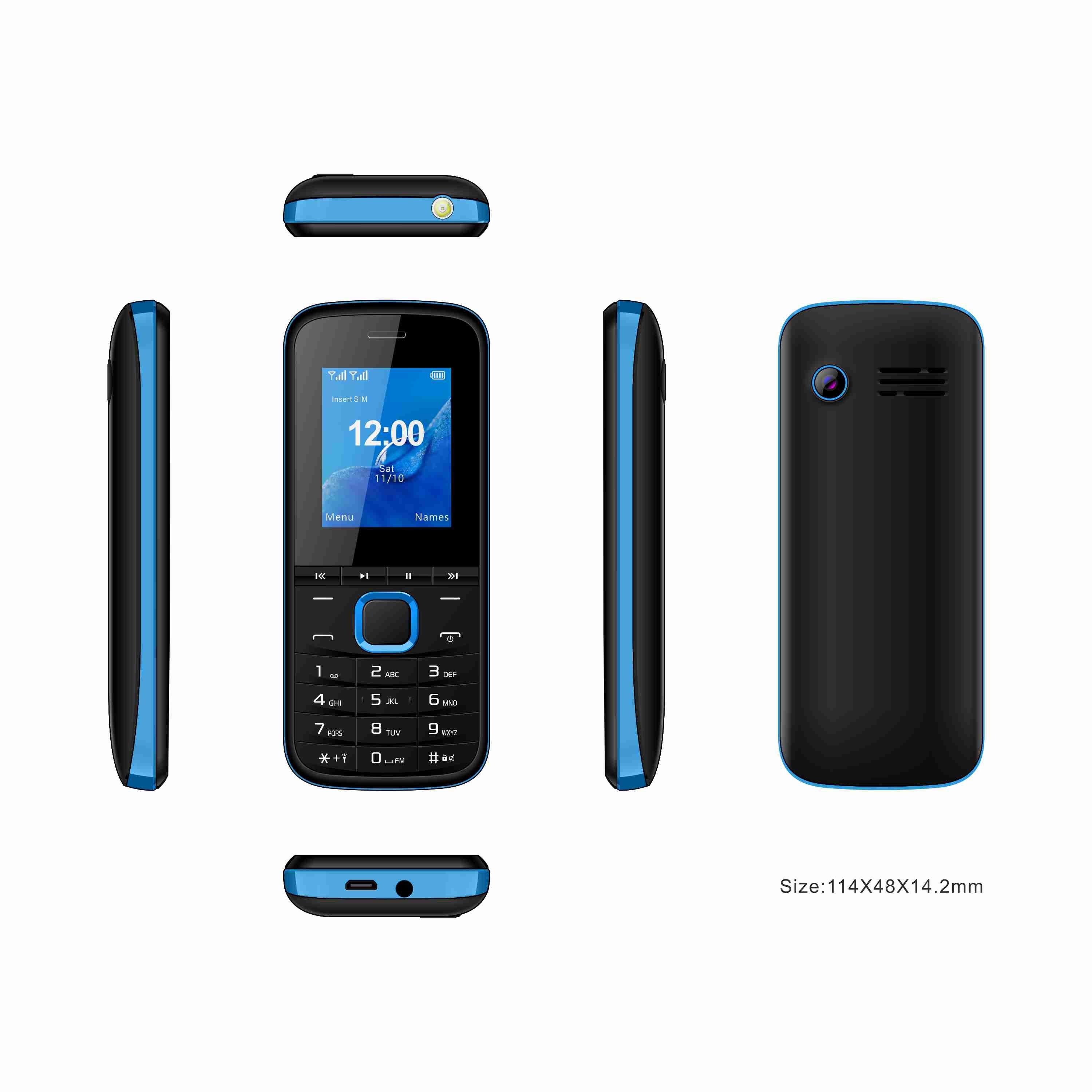 2023 Lowest Price Single Core 1. 77 Inch Very Low Cost Unlocked Basic Unique Keypad Mobile Phones MG1806