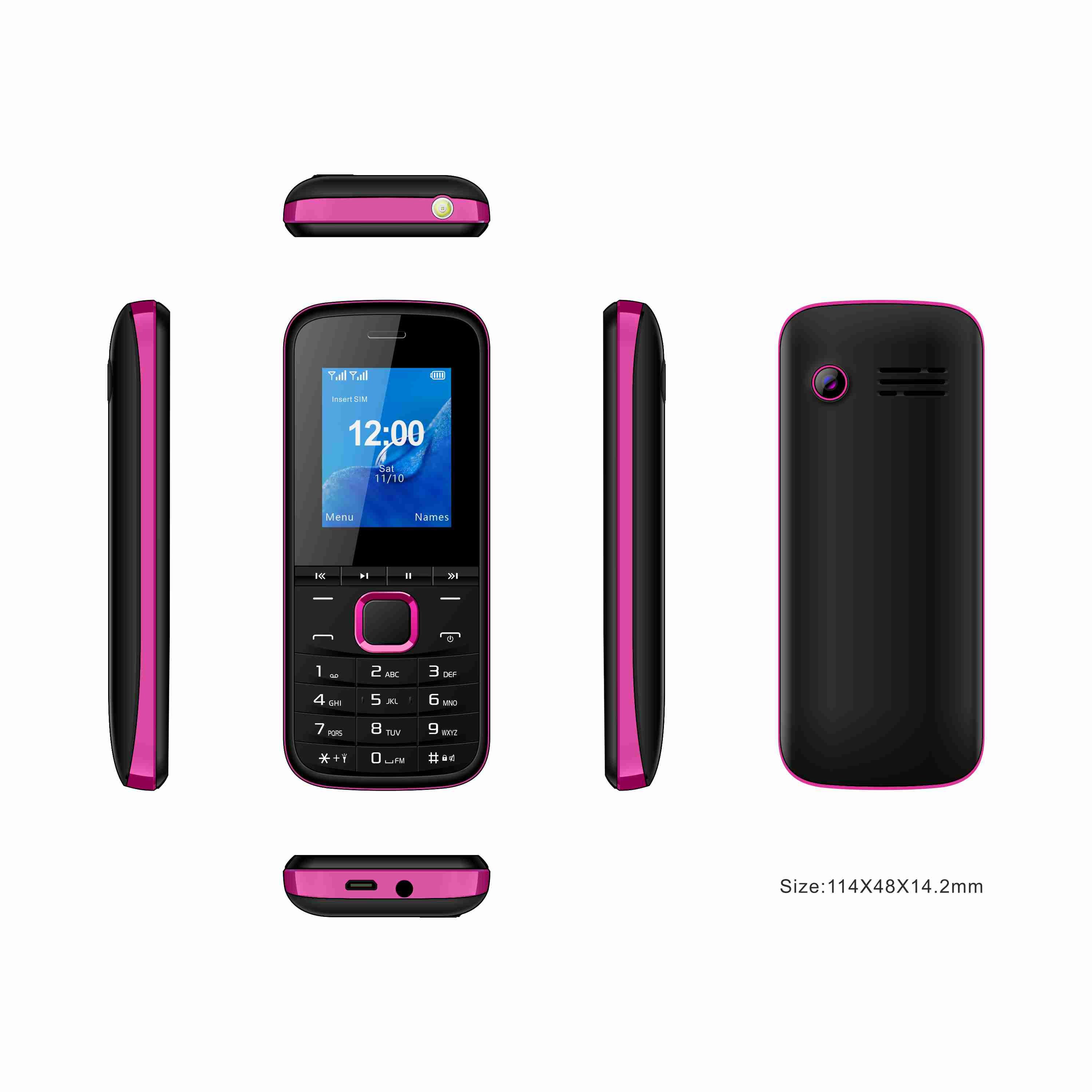 2023 Lowest Price Single Core 1. 77 Inch Very Low Cost Unlocked Basic Unique Keypad Mobile Phones MG1806