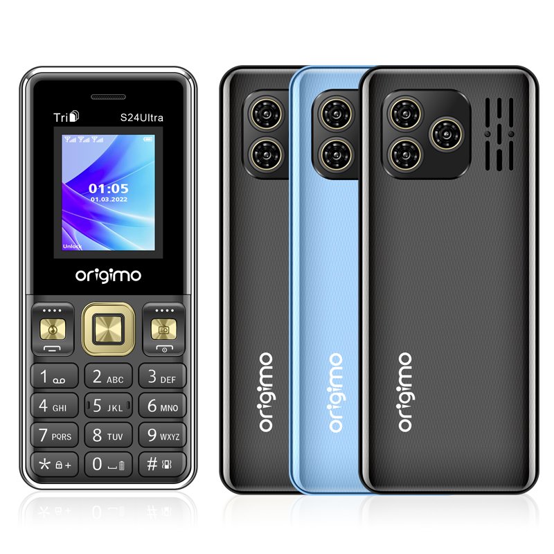 1.77 Inch Screen Three SIM Card Low Price Feature Phone Wireless FM Radio Keypad Mobile Phone