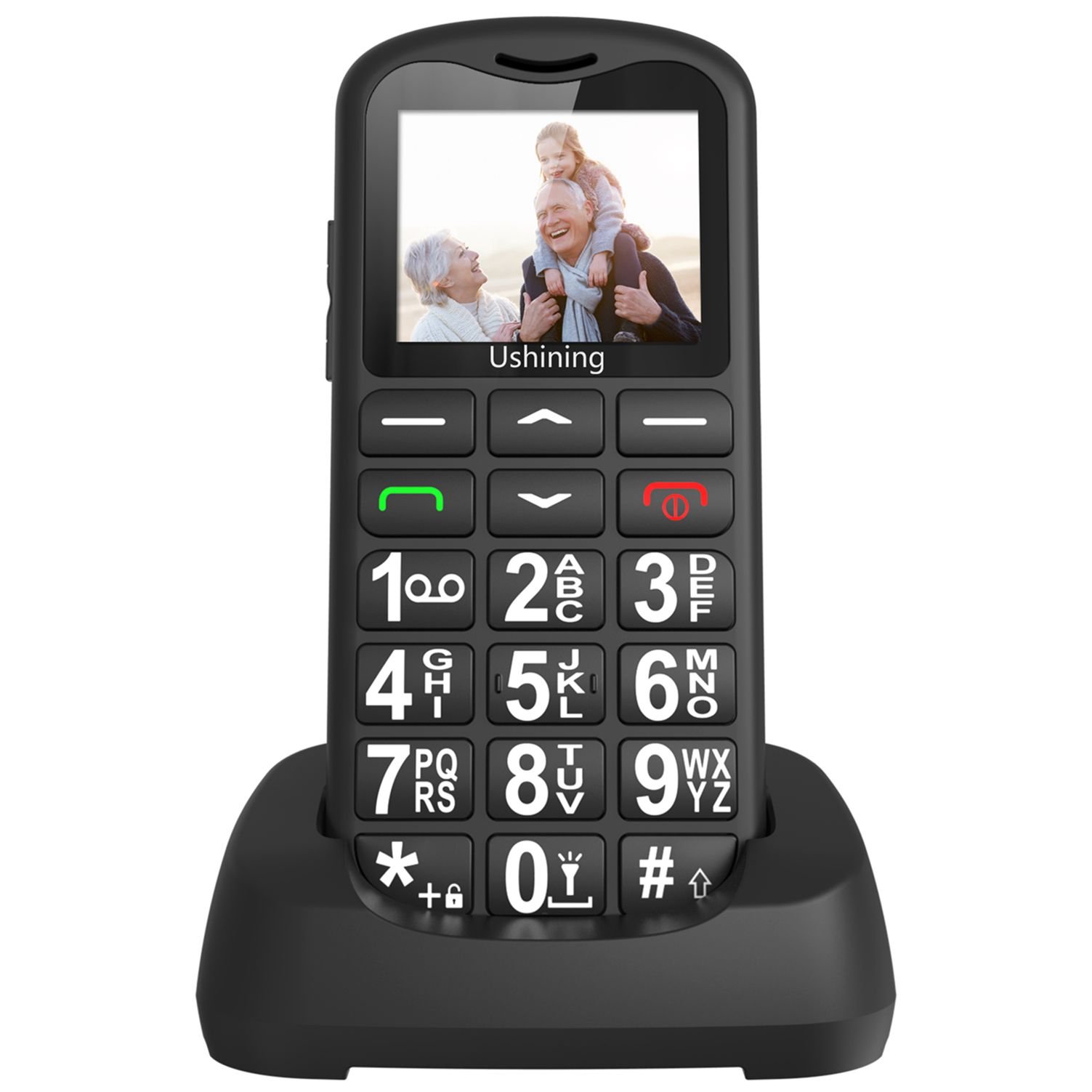 GSM keypad Mini Feature phone 1.77 inch Screen 2G Push Button Bar Cell Phone with SOS Big Button Keypad Bar Phone for Seniors