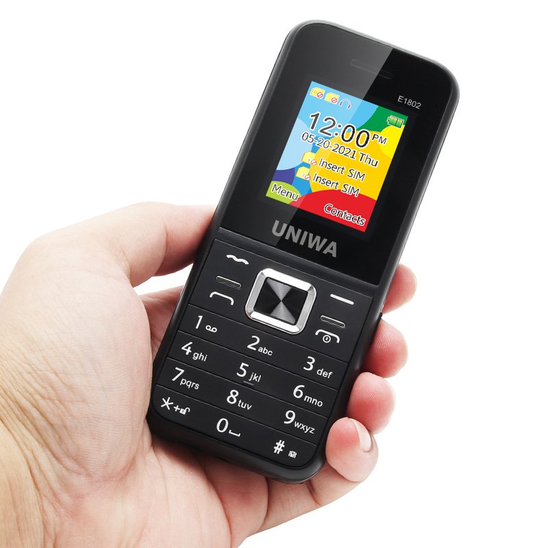 E1802 China Shen Zhen Cheap 1.77 inch FM Radio Non-slip Keypad Bar Old Simple Classic 2G Telephone Feature Phone