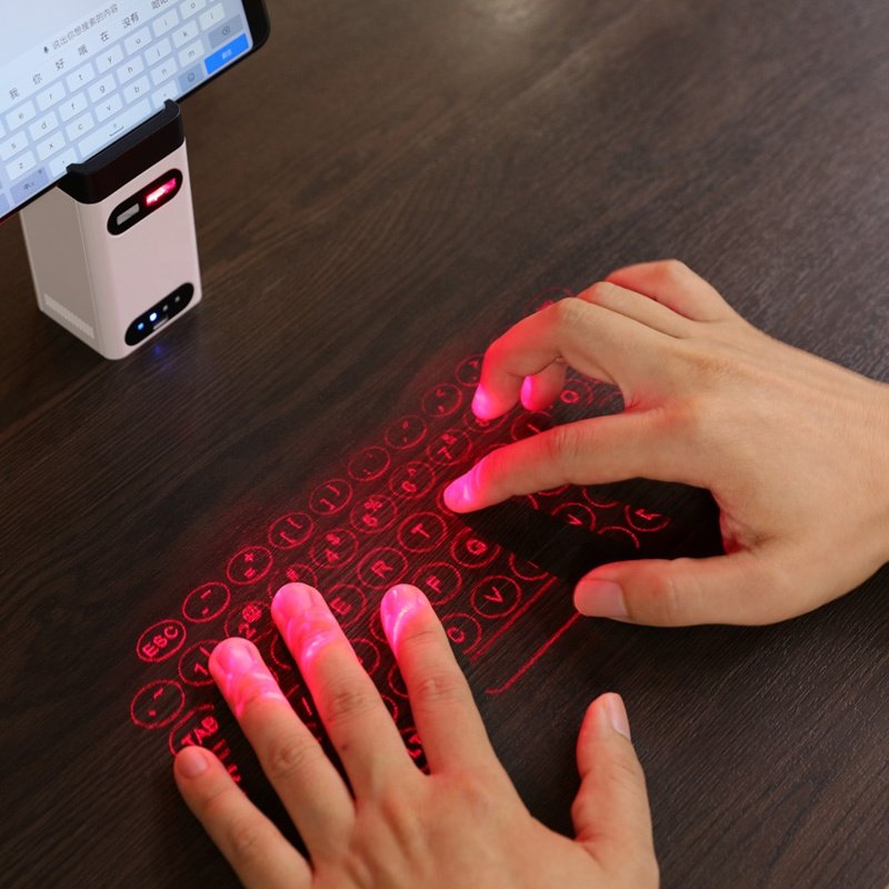 Portable Blue tooth Virtual Laser Keyboard Wireless Projector Keyboard With Mouse function For iphone Tablet Computer Phone