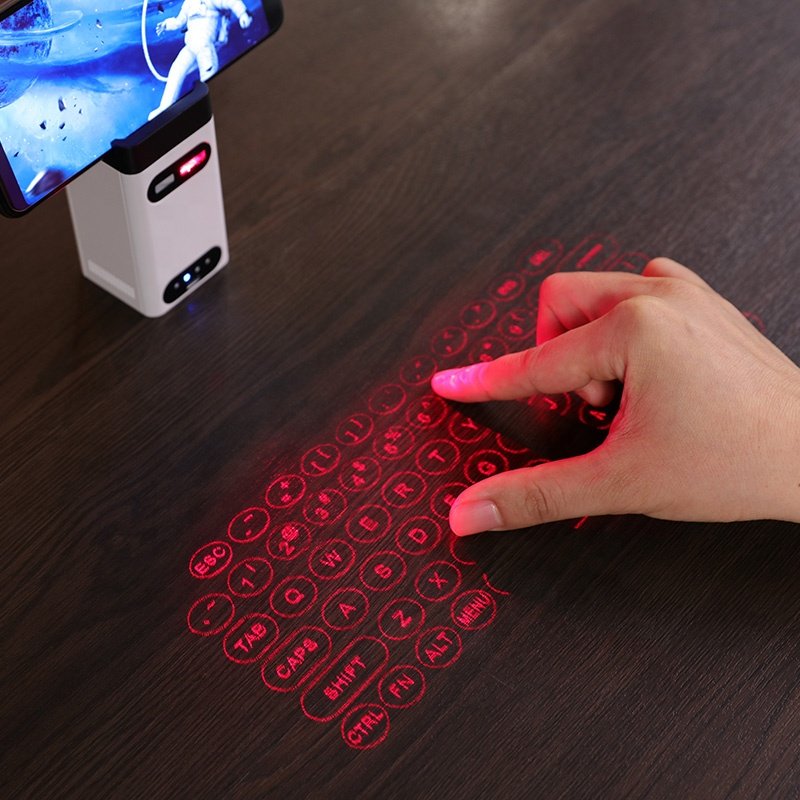 Portable Blue tooth Virtual Laser Keyboard Wireless Projector Keyboard With Mouse function For iphone Tablet Computer Phone