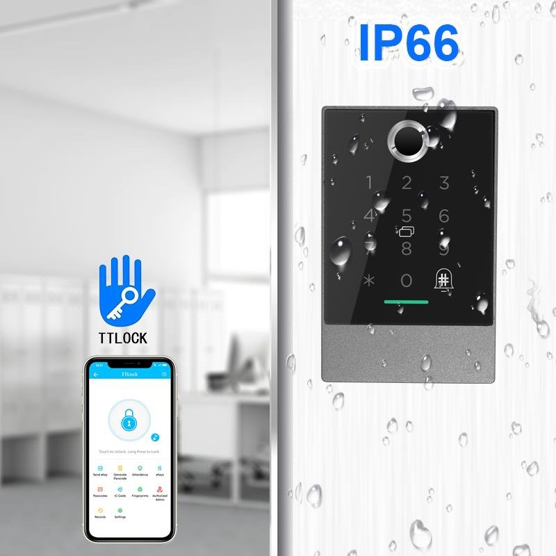 Waterproof Door Access control Outdoor TTlock mobile phone App Touch Keypad WiFI Control Fingerprint Access Control