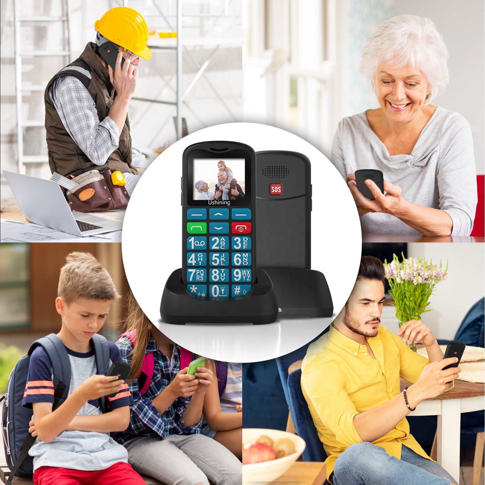 Feature GSM Mobile Phones Wholesale Low Price Fast Delivery Big Keypad Cellphones Factory Direct Selling Brand New