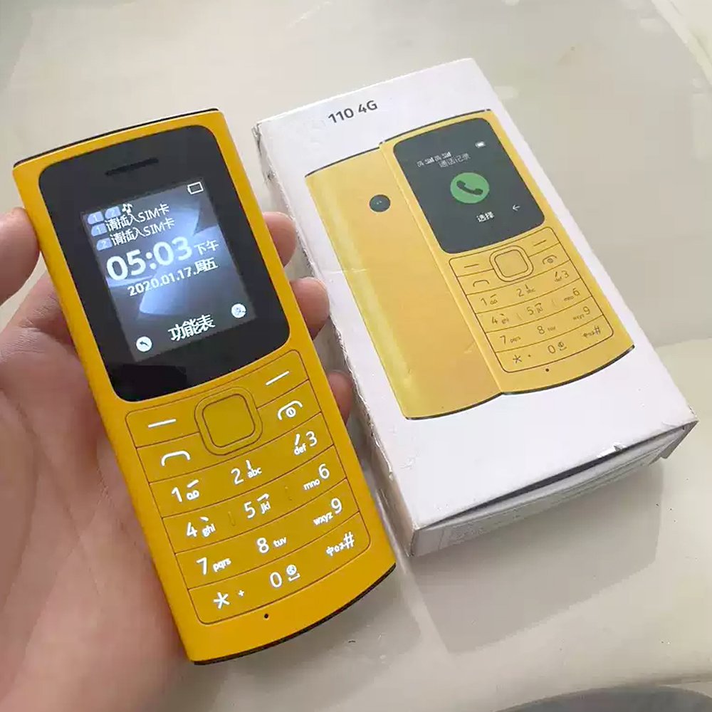 Original Bar feature phone For Nokia 110 2021 4G Dual SIM unlocked Cheap keypad mobile phones wholesale 105 6300 4G
