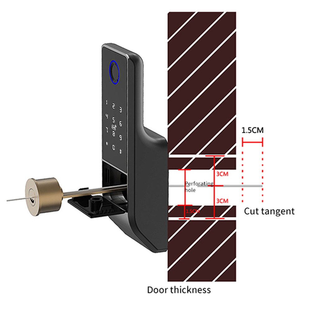 Tuya App Wifi Biometric Smart Digital Fingerprint Door Lock