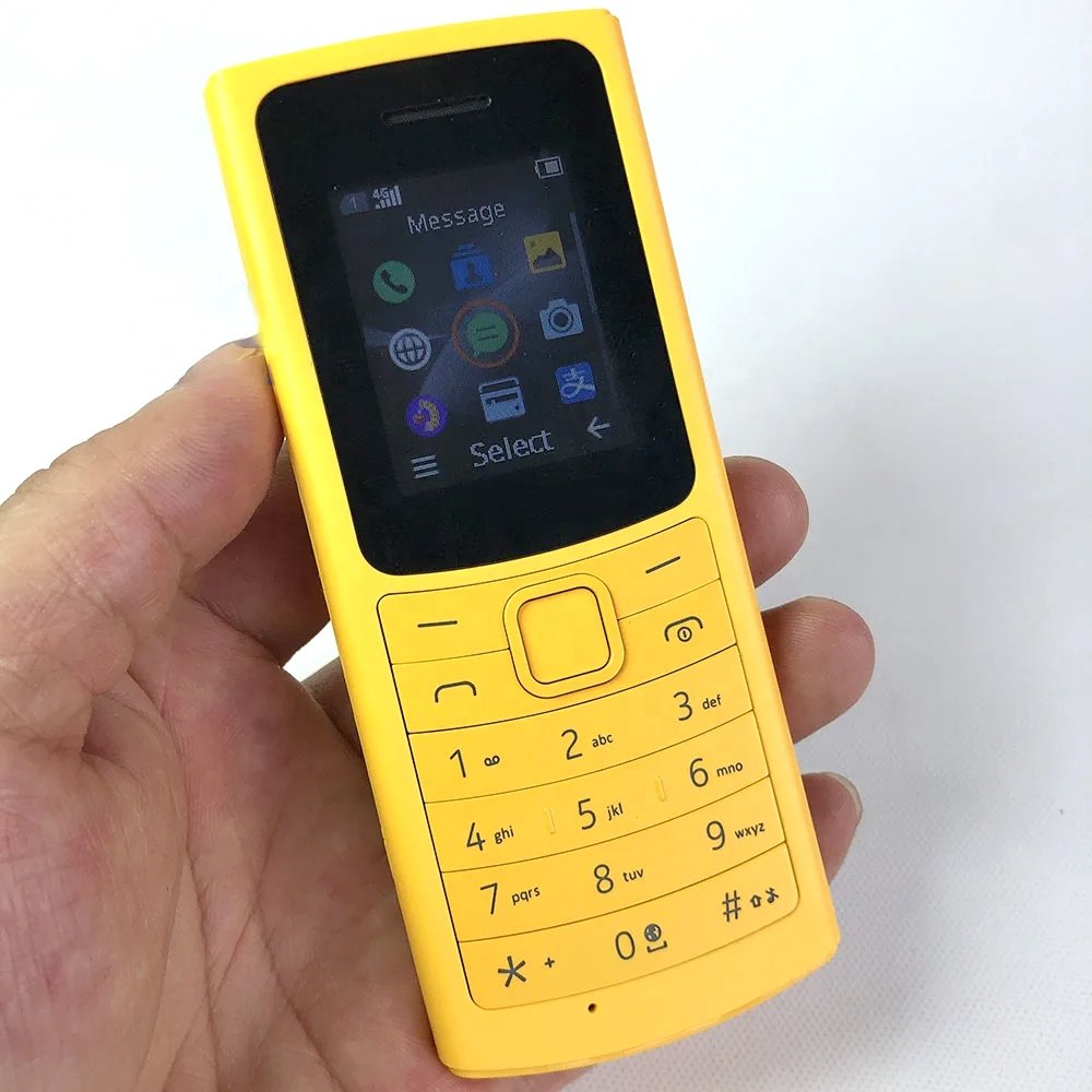 Bar feature phone For Nokia 110 4G 2021 Original 1.8-inch used mobile phone Dual SIM keypad cellphone wholesale 105 106 6300
