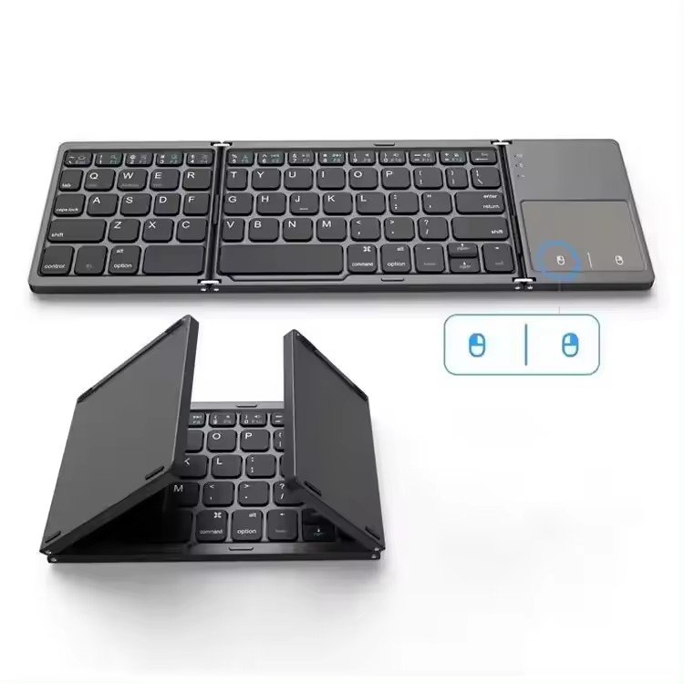 Waterproof Foldable Keyboard B033S Office Portable Wireless Keyboard for Mobile Phone and Tablet Gaming Keyboard