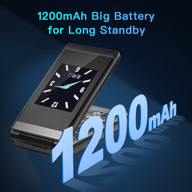 UNIWA X28 Unlocked Flip Mobile Phone Fold Foldable Keypad Seniors Mobail Phone