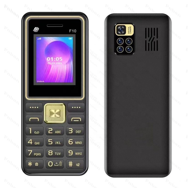 Cheap 1.8inch F10 2g feature phone with keypad mobile Three triple 3 sim Card and Three standby cell phone