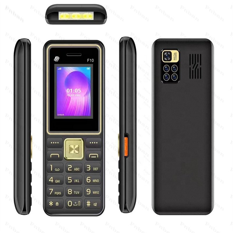 Cheap 1.8inch F10 2g feature phone with keypad mobile Three triple 3 sim Card and Three standby cell phone
