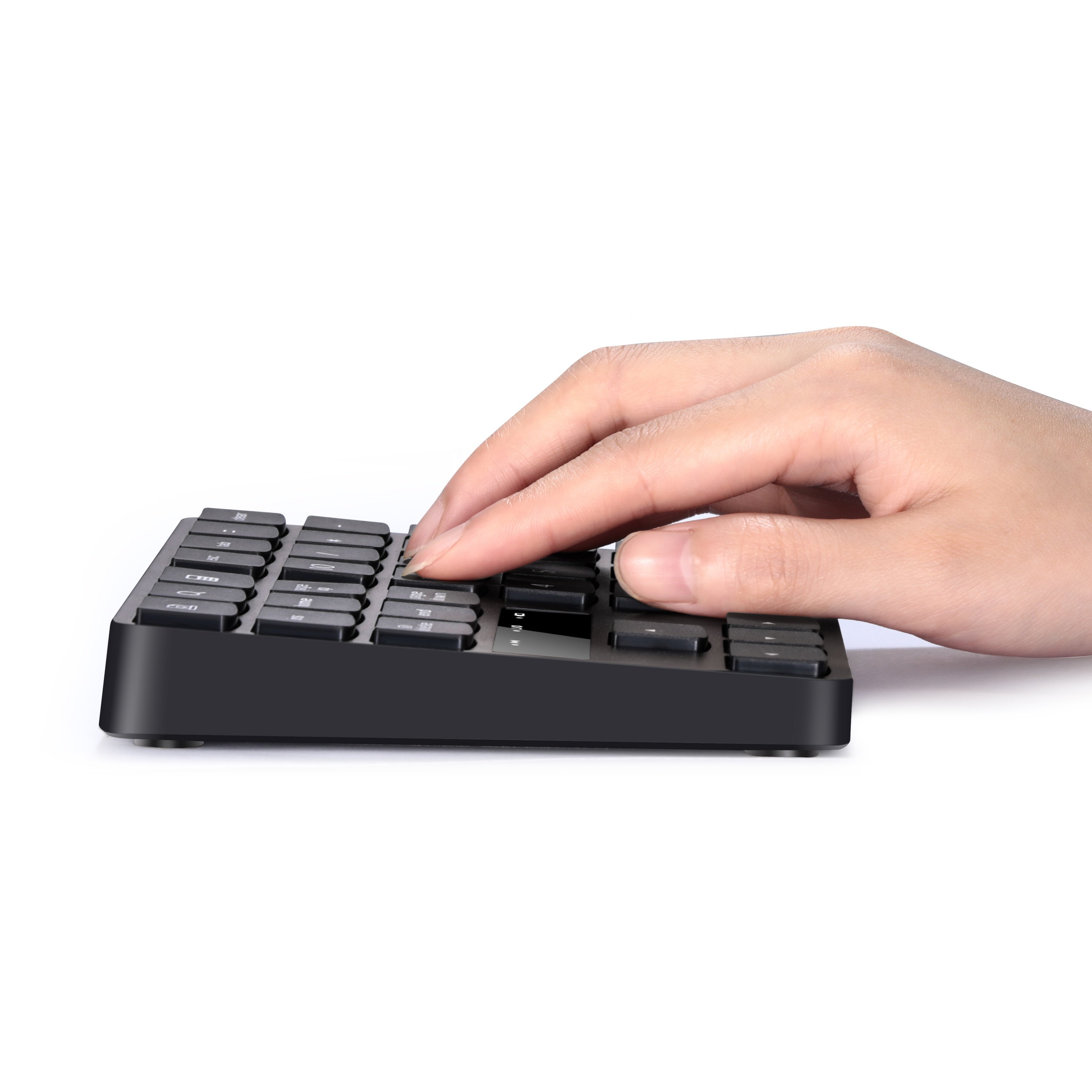 Rechargeable 2.4G Wireless Number Pad 35 Keys Numeric Keypad Wireless Numeric Keyboard with Nano Receiver