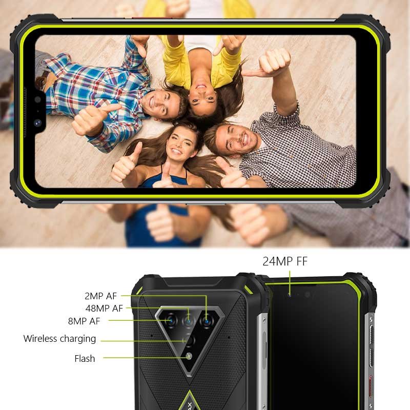 Phonemax 2024 Hot Product Ip68 Rugged Smartphone NFC Fingerprint 10000mAh 6GB+128GB Android 12 24MP+48MP 6.23 Inch Rugged phone