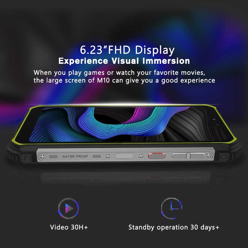 Phonemax 2024 Hot Product Ip68 Rugged Smartphone NFC Fingerprint 10000mAh 6GB+128GB Android 12 24MP+48MP 6.23 Inch Rugged phone