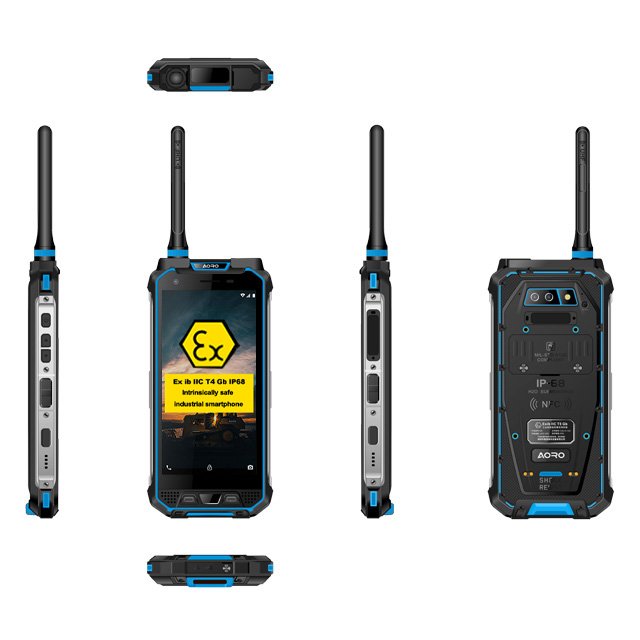 AORO POC VHF RFID 2D Scanner Rugged Android IP68 Waterproof Octa Core Phone UHF Intrinsically Safe Atex explosion proof phone