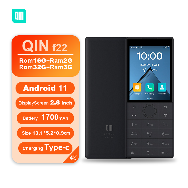 Duoqin Mobile Phone Qin F22 Smart Touch Screen 4G Mobile Phones No camera Qin F22 Android 11 Google Version
