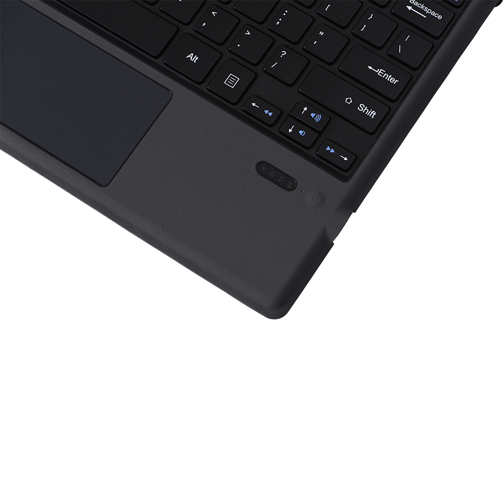 Ultra-thin Surface Tablet Key Board Rechargeable Super Fiber Blue Tooth BT Wireless Keyboard with Touchpad
