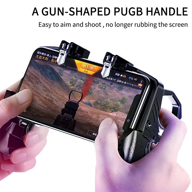 K21 Metal Pubg Mobile Phone Trigger Gamepad For ios Android Phone Shooting Games Controller L1R1 Keypads Joystick For Pubg