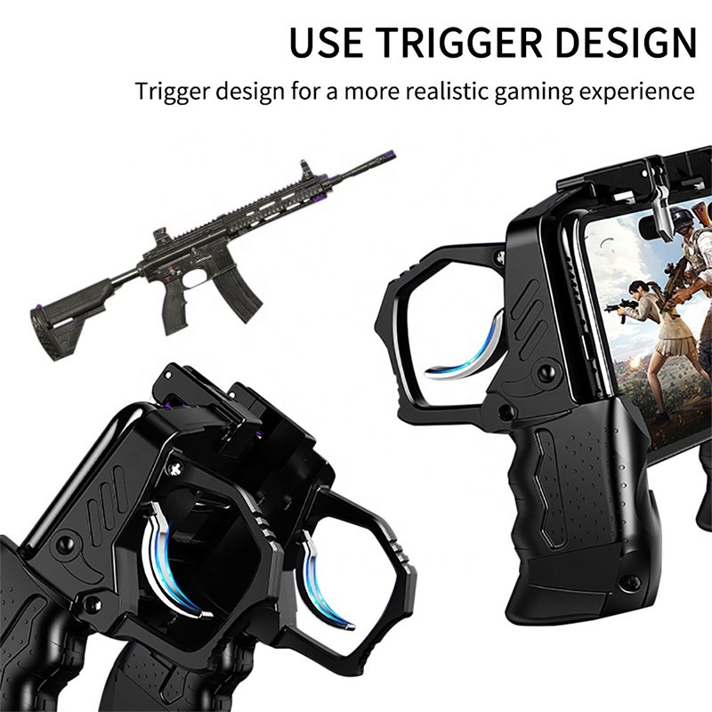 K21 Metal Pubg Mobile Phone Trigger Gamepad For ios Android Phone Shooting Games Controller L1R1 Keypads Joystick For Pubg