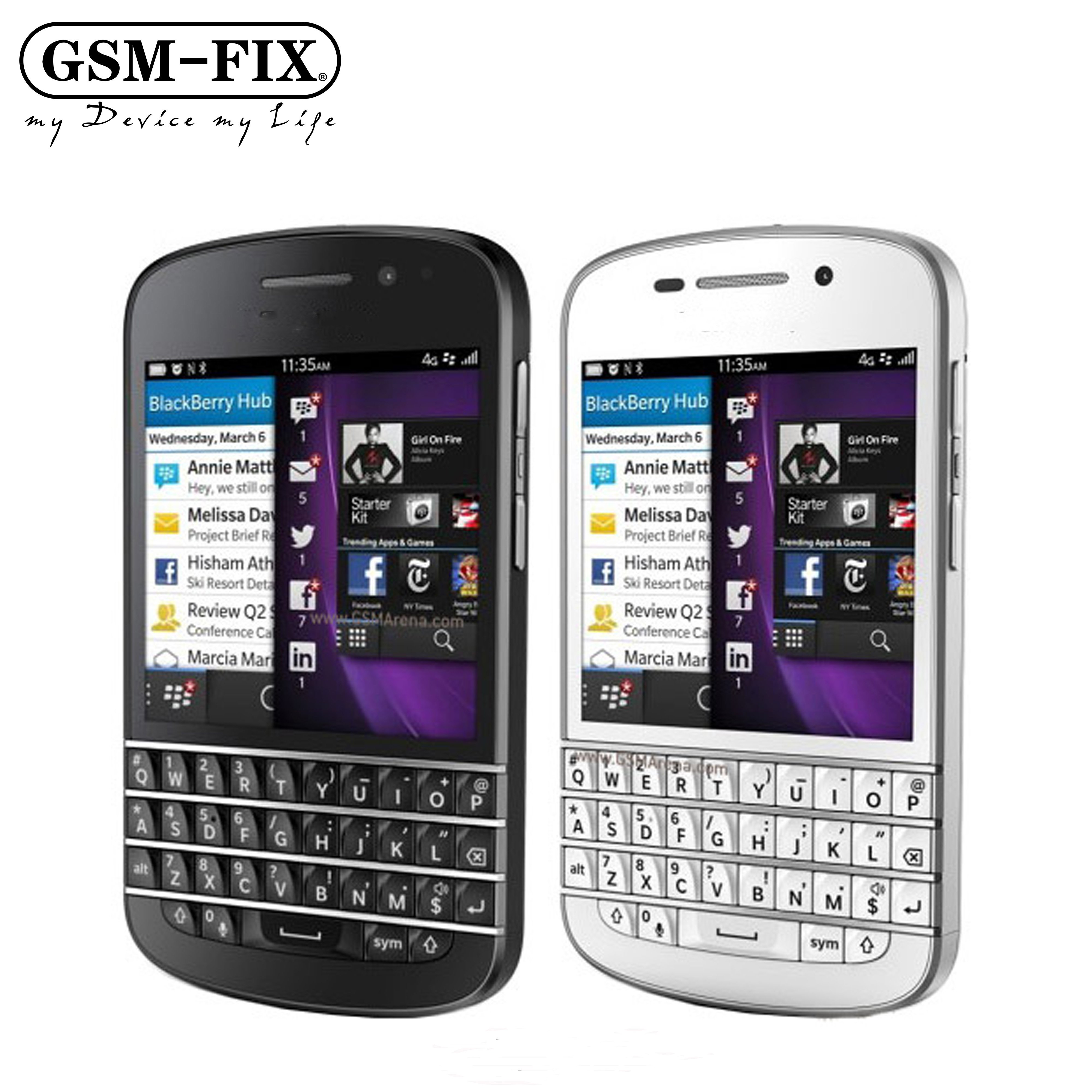 GSM-FIX For Blackberry Q10 BLACK Original Cheap GSM Full Keyboard QWERTY Touchscreen Mobile Cell Phone Smartphone Q10