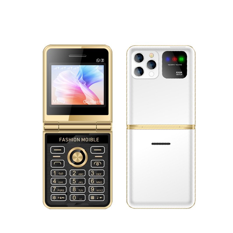 New cross-border flip elderly phone with four cards and four standby ultra long standby Bluetooth largescreenwholesalebusiness