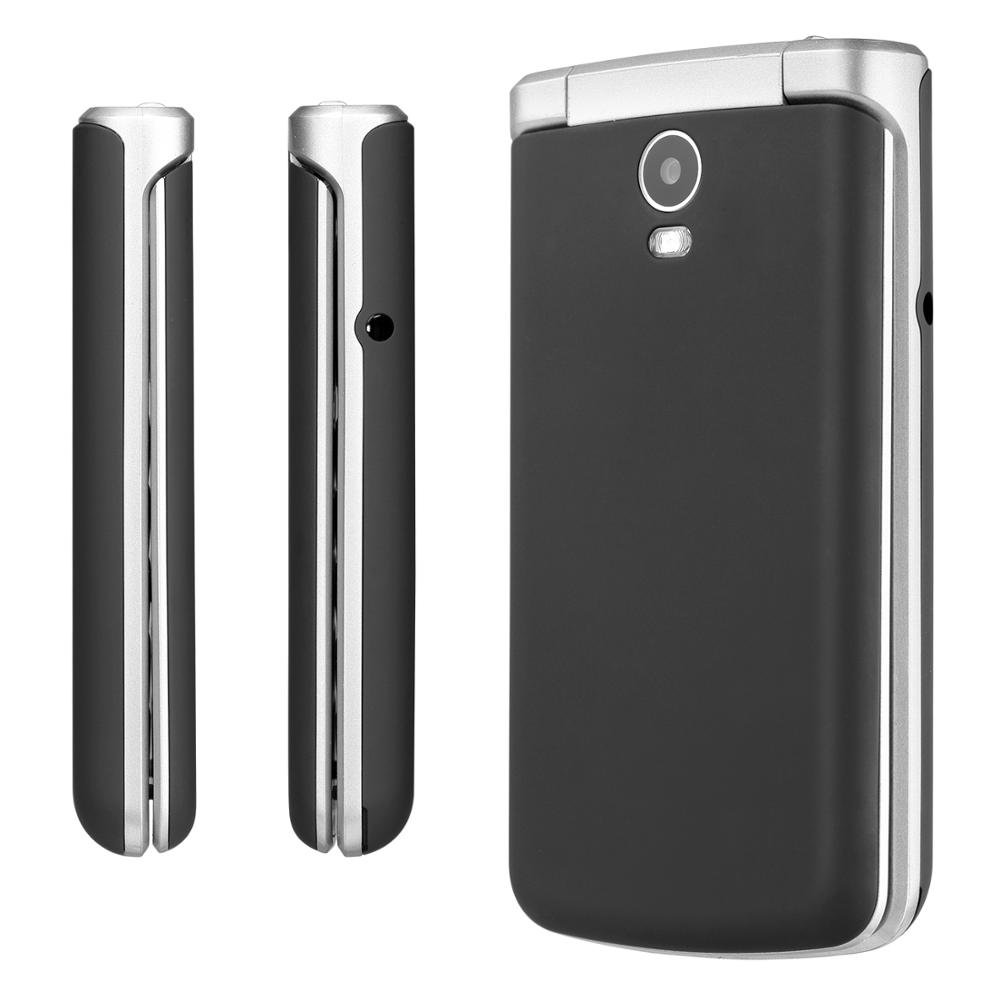 Basic design unlocked senior flip phones keypad folding mobile phones with sos button
