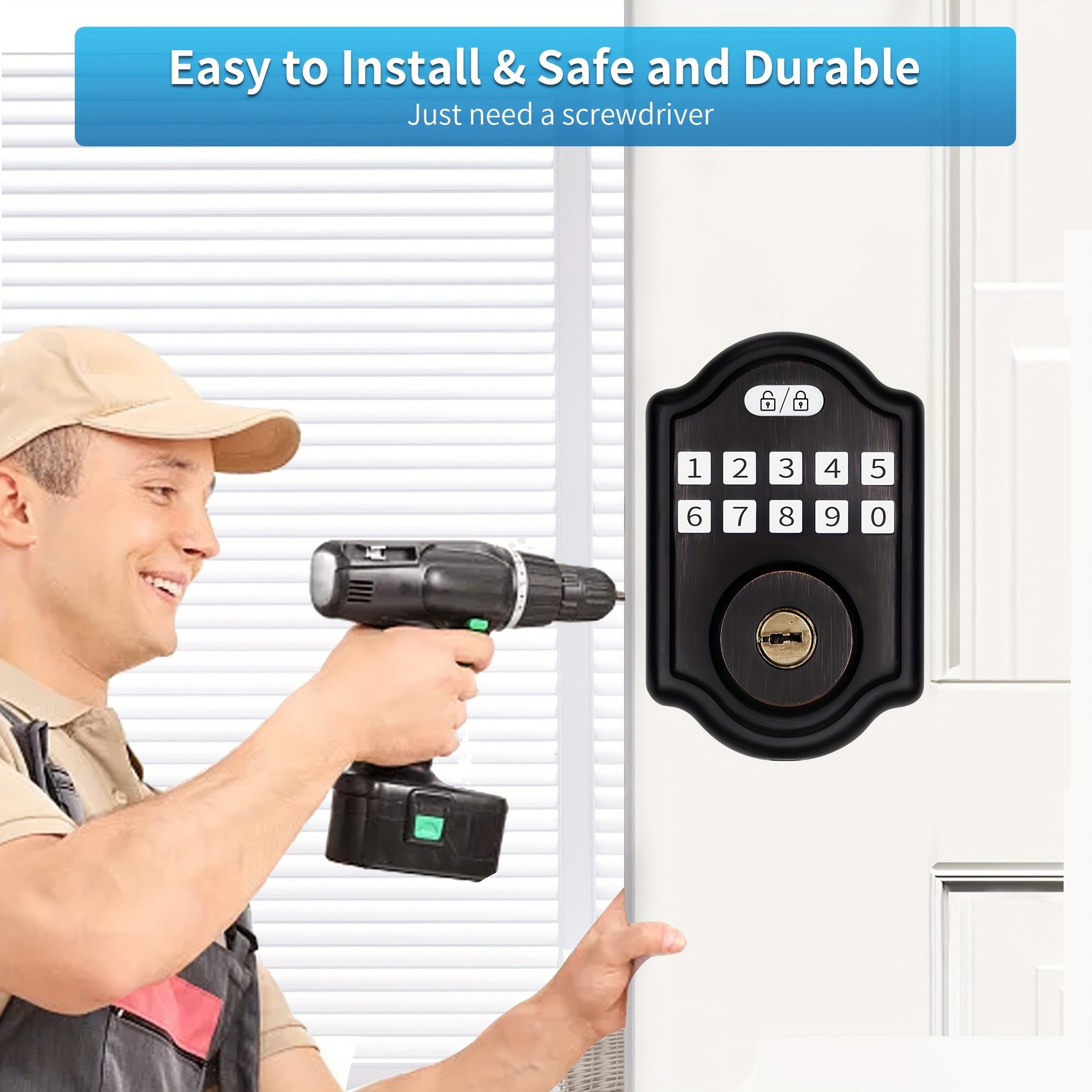 NeweKey Smart Door Lock Keypad Digital Lock Tuya APP TTLOCK Fingerprint Electric Digital Door Lock for home hotel