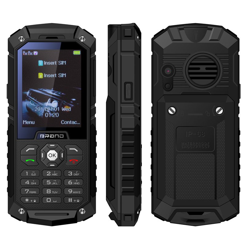 Cheap IP68 Waterproof Dual Mode CDMA GSM Senior Mobile Phones 2.4 Inch QVGA Screen Rugged Keypad Phone UNIWA S8