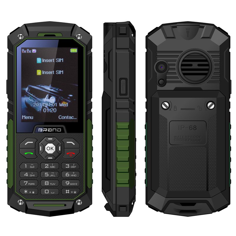 Cheap IP68 Waterproof Dual Mode CDMA GSM Senior Mobile Phones 2.4 Inch QVGA Screen Rugged Keypad Phone UNIWA S8