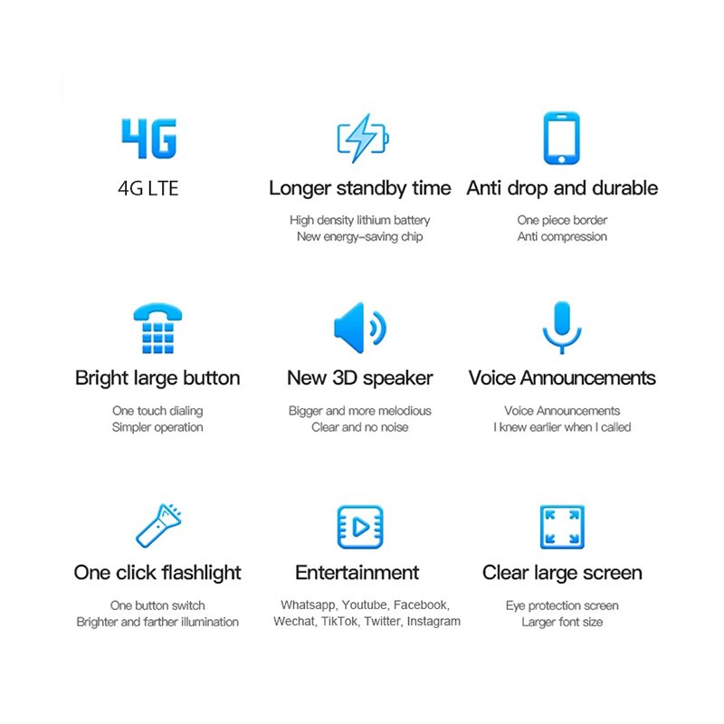 3.5 Inch Small Feature Phone Earphone Low Radiation Call Recording 2 Sim Mini Mobile Phone With Camera