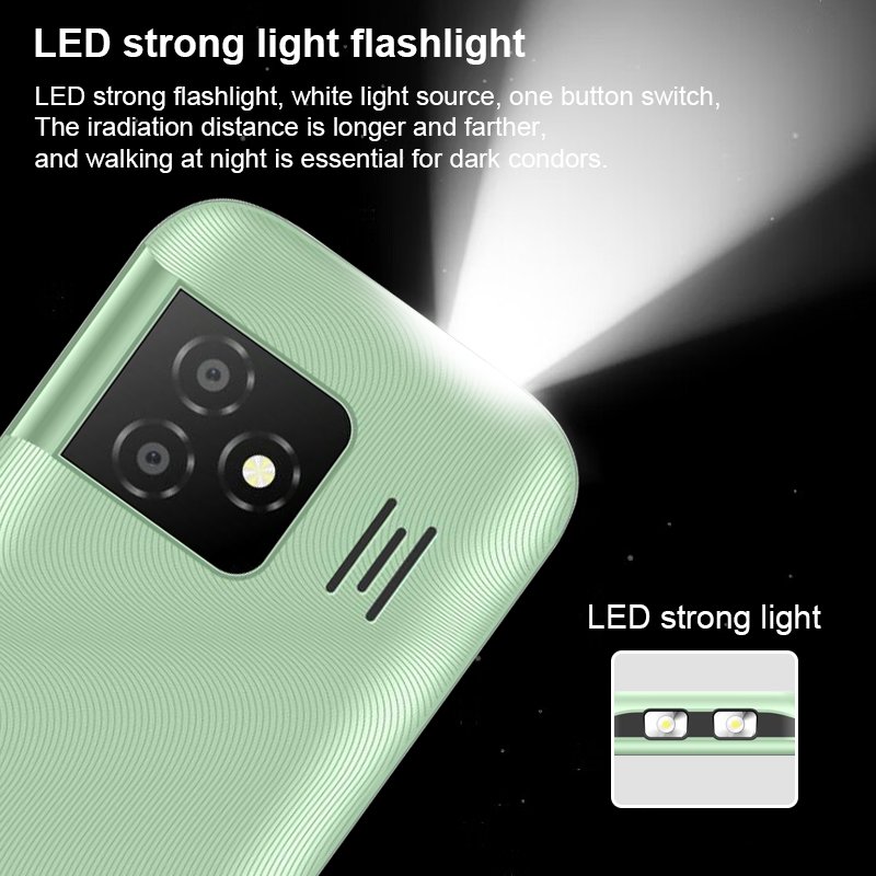 3.5 Inch Small Feature Phone Earphone Low Radiation Call Recording 2 Sim Mini Mobile Phone With Camera