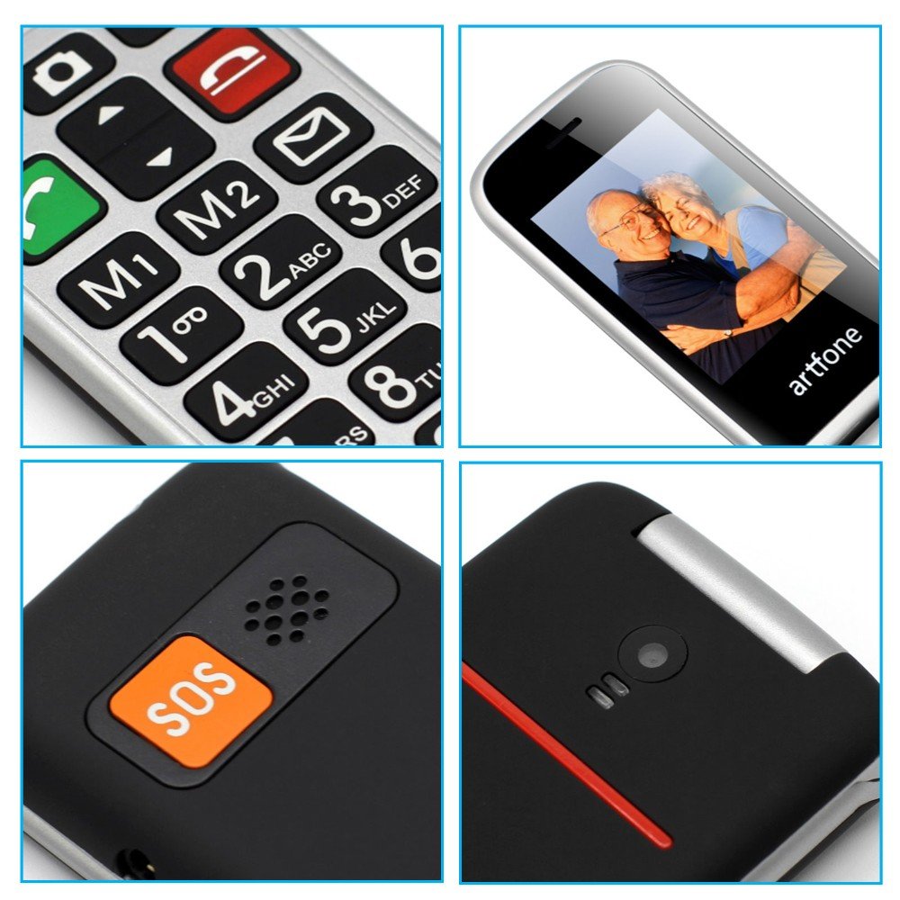 MTK 2G Senior Flip Phone with S0S key/Dual SIM card big font big speaker long standby