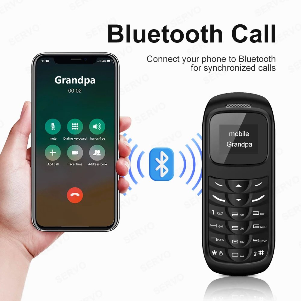 BM70 L8star Model Mini Mobile Feature Phone Cellphone Stereo GSM Super Thin GSM Small Phone Wireless Earphone