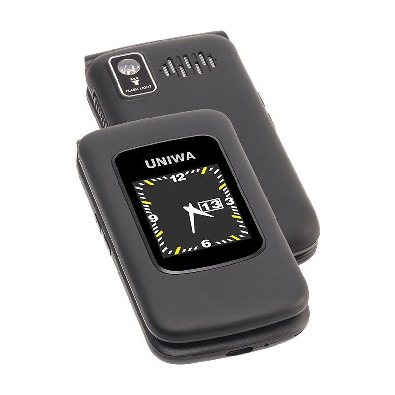 UNIWA F106 2024 Retro Flip Phone with T9 Keypad 1600mAh Battery and No Camera